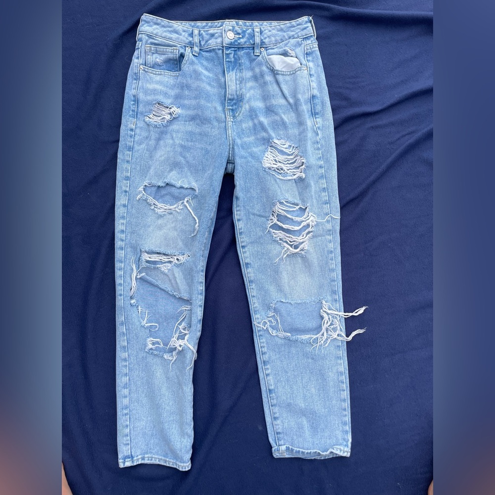 pacSun ripped blue mom, jeans size 27